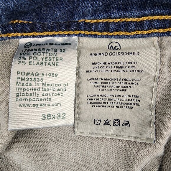 AG Adriano Goldschmied Jeans Mens 36x31 Everett Slim Straight Blue - Picture 11 of 11
